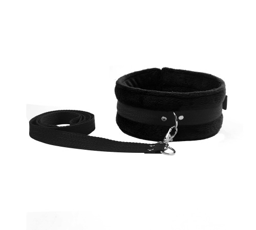 Набір нашийник з повідцем та маска Art of Sex - Soft Touch Light, Чорний