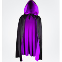Накидка плащ Ведьмы на Хэллоуин Черно/Фиолетовая