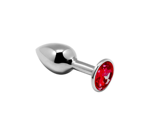 Металлическая анальная пробка с кристаллом Alive Mini Metal Butt Plug Red S