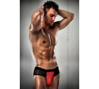 Чоловічі трусики з червоним гульфіком Passion 007 THONG red XXL/XXXL