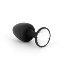 Анальная пробка Dorcel Geisha Plug Diamond M с шариком внутри, создает вибрации, макс. диаметр 3,2см