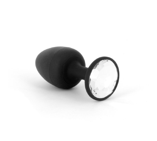 Анальная пробка Dorcel Geisha Plug Diamond M с шариком внутри, создает вибрации, макс. диаметр 3,2см