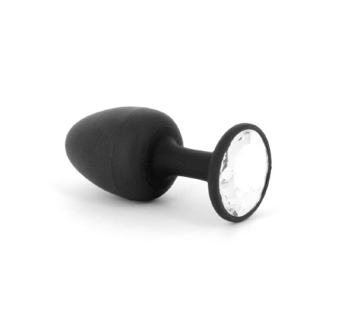 Анальная пробка Dorcel Geisha Plug Diamond M с шариком внутри, создает вибрации, макс. диаметр 3,2см