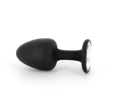 Анальная пробка Dorcel Geisha Plug Diamond M с шариком внутри, создает вибрации, макс. диаметр 3,2см