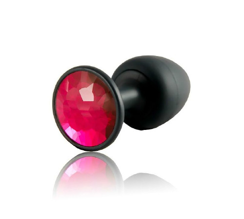 Анальна пробка Dorcel Geisha Plug Ruby L з кулькою всередині, створює вібрації, макс. діаметр 4 см