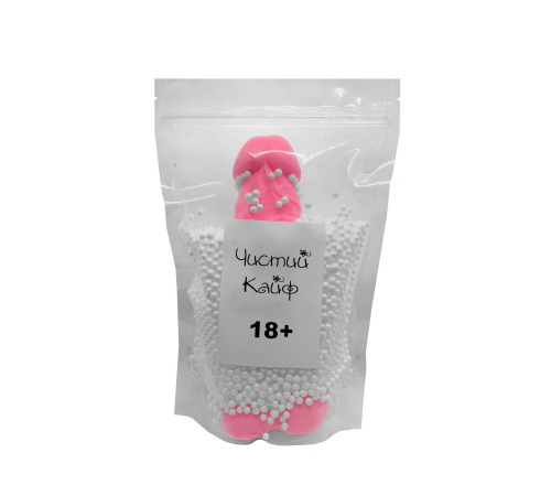 Крафтовое мыло-член с присоской Чистый Кайф Pink size XL, натуральное