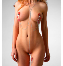 Зажимы для сосков и клитора Велия с украшением