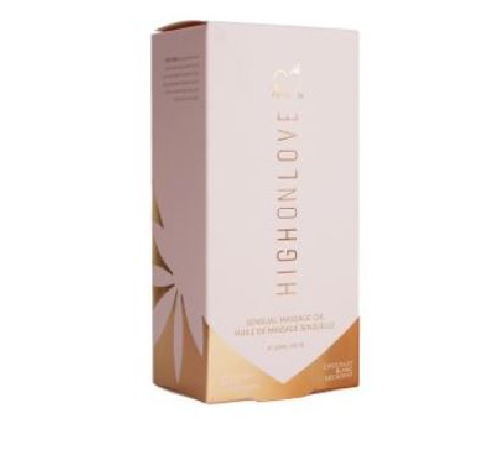 Масажна олія HighOnLove Massage Oil - Decadent White Chocolate (120 мл) з маслом насіння конопель