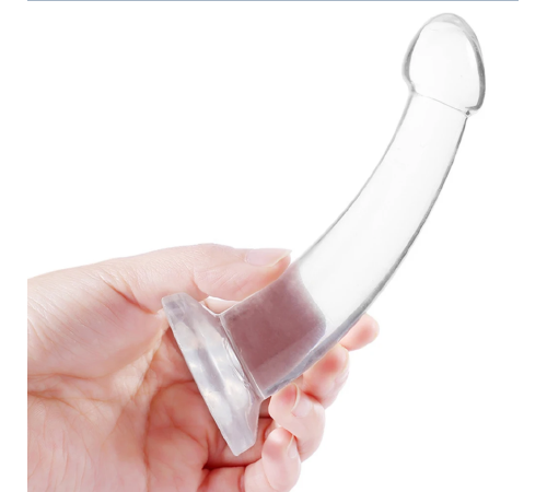 Фалоімітатор на присосці Jiuxi, S, Прозорий