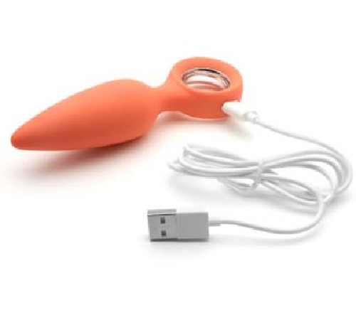 Анальна вібропробка KISTOY Orville Orange, діаметр 3 см
