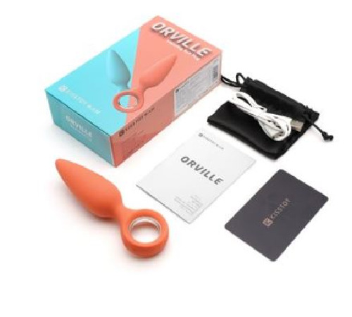 Анальна вібропробка KISTOY Orville Orange, діаметр 3 см