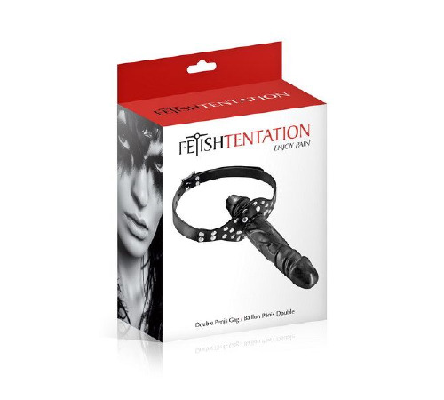 Кляп з подвійним фалоімітатором Fetish Tentation Double Penis Gag