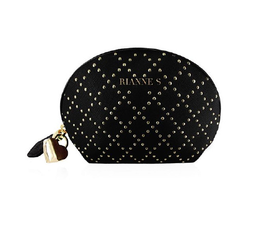 Вибропуля RIANNE S - Classique Vibe мини-вибратор на 7 режимов, чехол-косметичка Stud Black