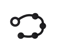 Анальные бусы Chisa Black Mont ”P” Storm Beads S