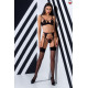 Комплект белья PERDITA SET black XXL/XXXL - Passion Exclusive: стрэпы: лиф, стринги и пояс для чулок