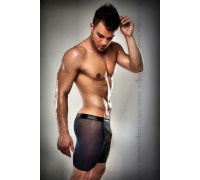 Прозрачные мужские шортики Passion 026 SHORT black S/M