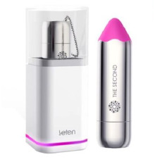 Вибропуля Leten The Second pretty pink с индукционной зарядкой, водонепроницаемая, очень мощная