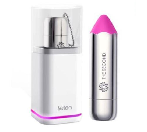 Вибропуля Leten The Second pretty pink с индукционной зарядкой, водонепроницаемая, очень мощная