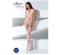 Сексуальний бодістокінг Passion BS065 One Size, White, комбінезон, велика сітка