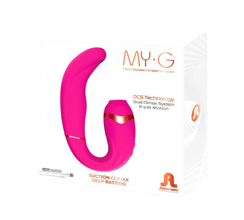 Вибратор с вакуумной стимуляцией клитора Adrien Lastic My G (Pink)