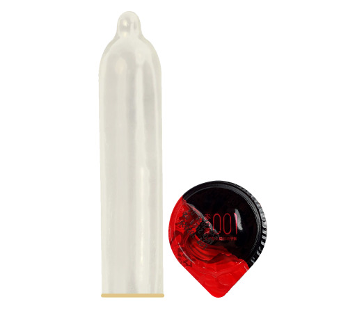 Ультратонкие презервативы OLO, на гиалуроновой основе (10 шт) (черно красные)