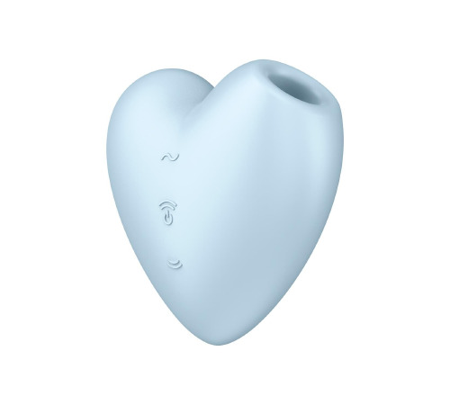 Вакуумний стимулятор-серце з вібрацією Satisfyer Cutie Heart Blue