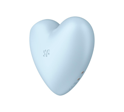 Вакуумний стимулятор-серце з вібрацією Satisfyer Cutie Heart Blue