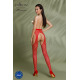 Эротические колготки-бодистокинг Passion ECO S003 red, с доступом, имитация подвязок