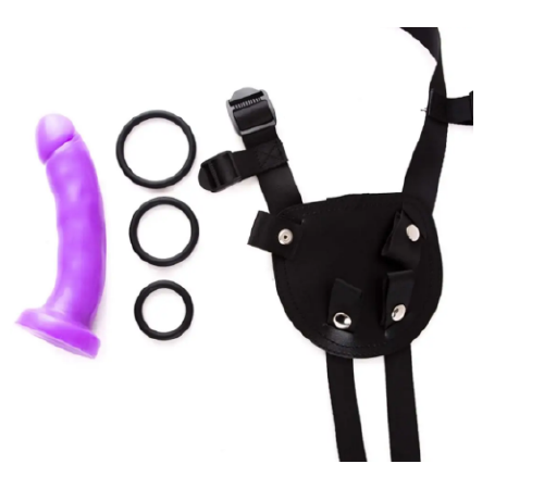 CH59213 Страпон c фиолетовой насадкой RGB Sex Harntss and Probe Chisa