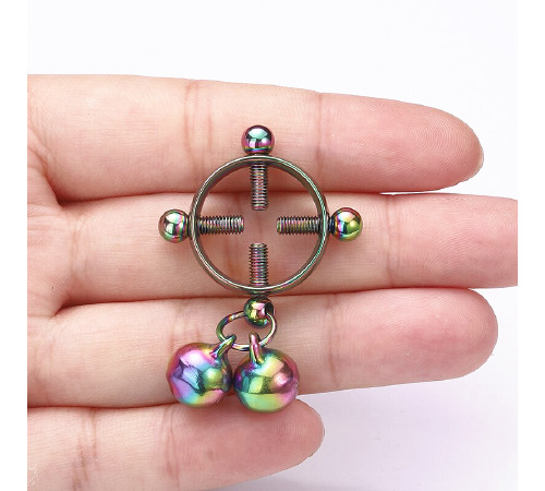 Зажимы винтовые Кольцо с колокольчиками Радужный