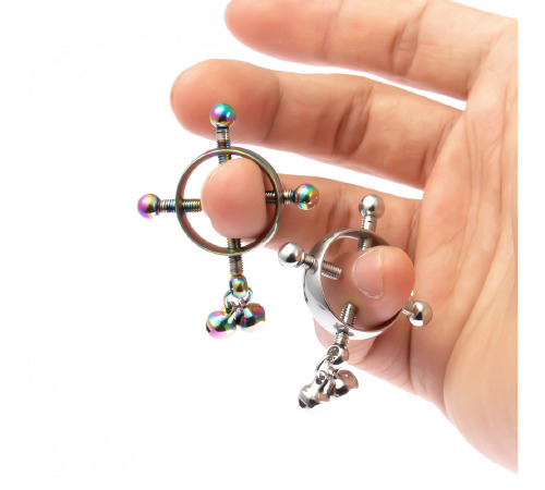 Зажимы винтовые Кольцо с колокольчиками Радужный