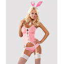 Еротичний костюм зайчика Obsessive Bunny suit 4 pcs costume pink L/XL