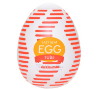 Мастурбатор-яйцо Tenga Egg Tube, рельеф с продольными линиями