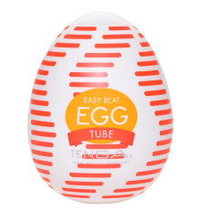 Мастурбатор-яйцо Tenga Egg Tube, рельеф с продольными линиями