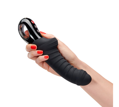 Вибратор для точки G Fun Factory TIGER black, ребристый, подходит для анальной стимуляции