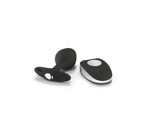 Силиконовая анальная пробка Mystim Rocking Vibe с вибрацией и пультом для электростимулятора, 3,7 см