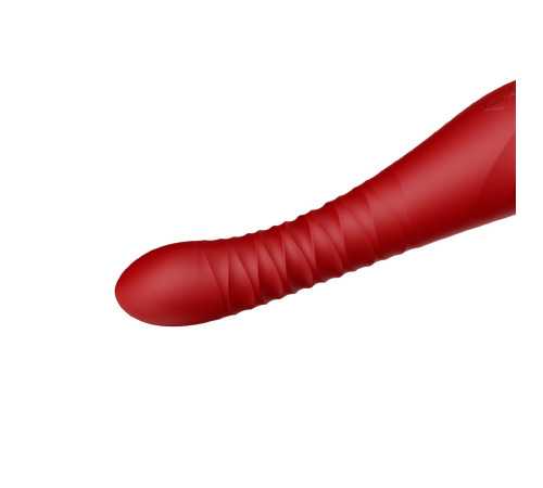 Смартвібратор-пульсатор Zalo — King Wine Red, кристал Swarovski