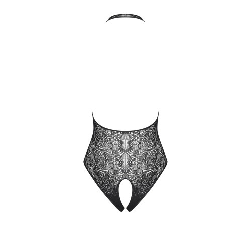 Бодистокинг с эффектом шнуровки Obsessive B113 teddy S/M/L открытая спина, халтер, с доступом