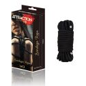 Веревка для BDSM MAI Bondage Rope Black, длина 10 м, диаметр 6,5 мм, полиэстер