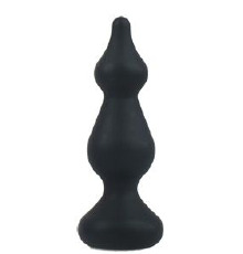 Анальна пробка Adrien Lastic Amuse Mini Black (S) з двома переходами, макс. діаметр 3 см