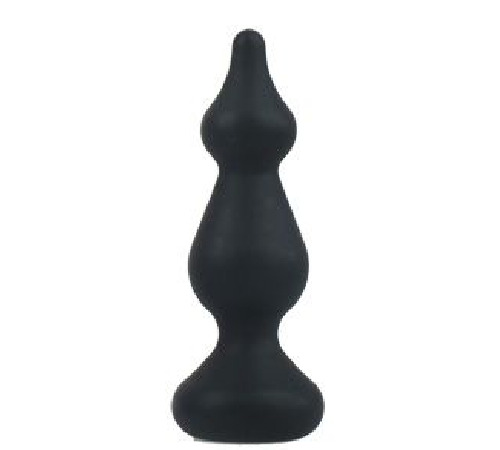 Анальна пробка Adrien Lastic Amuse Mini Black (S) з двома переходами, макс. діаметр 3 см