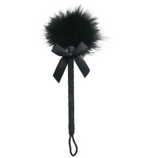Метелочка-щекоталка Sportsheets Midnight Feather Tickler, декорированная шнуром и бантиком