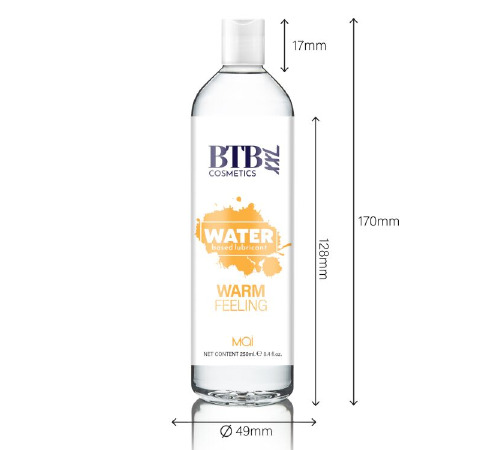 Розігрівальна змазка на водній основі BTB WARM FEELING (250 мл)