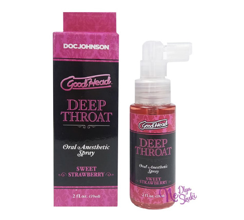 Спрей для минета Doc Johnson GoodHead DeepThroat Spray – Sweet Strawberry 59 мл для глубокого минета