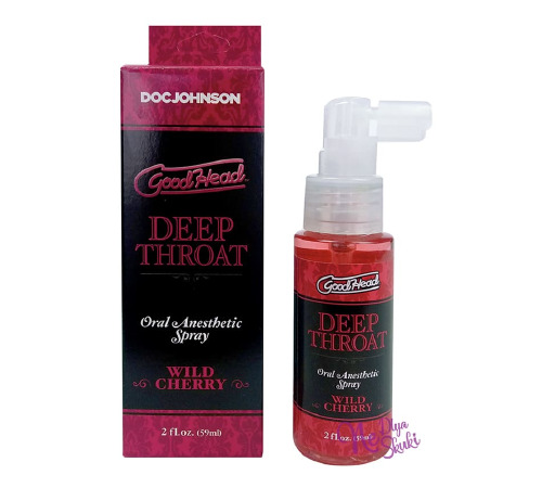 Спрей для мінету Doc Johnson GoodHead DeepThroat Spray - Wild Cherry 59 мл для глибокого мінету