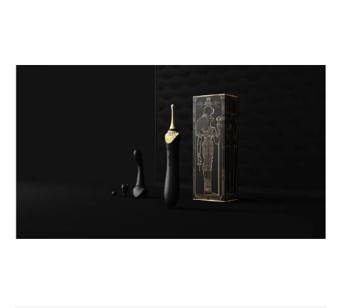 Вібратор двосторонній універсальний Zalo Bess із насадками Black