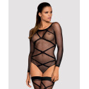 Бодистокинг Obsessive Bodystocking G320 S/M/L, чулки, боди, декор в виде линий