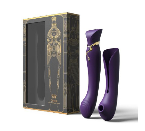 Ультрасучасний Вібромасажер 3 в 1 Zalo Queen, Twilight Purple