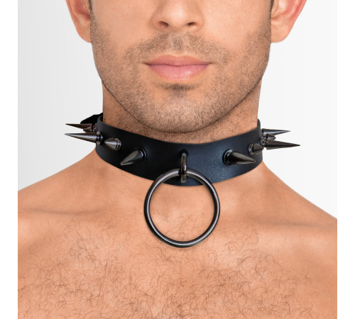 Мужской чокер с шипами Art of Sex - Archie Leather and Spikes