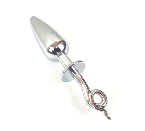 Анальна пробка Крапля металева з хвостиком